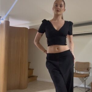 Elegant Black Crop Top